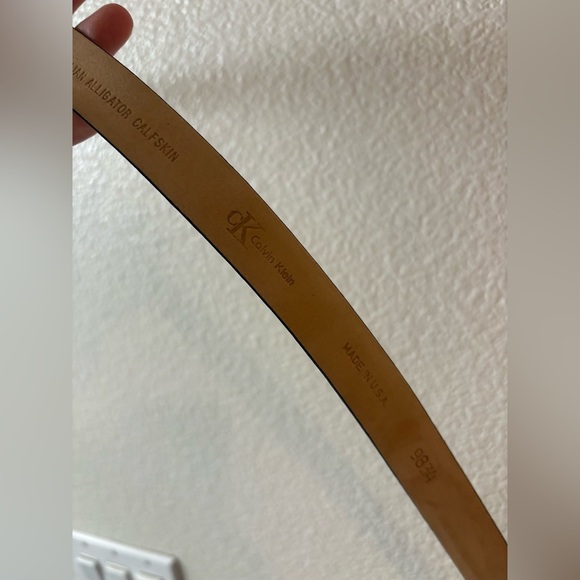 Calvin Klein Black Italian Calfskin
Alligator Leather Belt - Size small - Picture 4 of 4